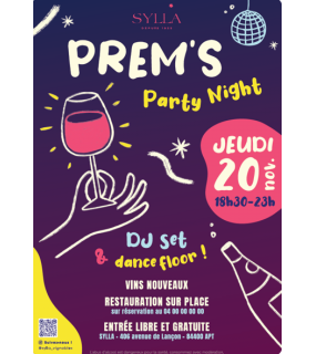 Soirée sortie vin nouveau Prem's Chez SYLLA